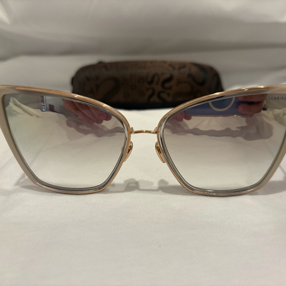 NEW! DITA SUNBIRD 21013-D-GRY-GLD; GREY/WHITE w/Grau Gradient Lens; 100% Auth